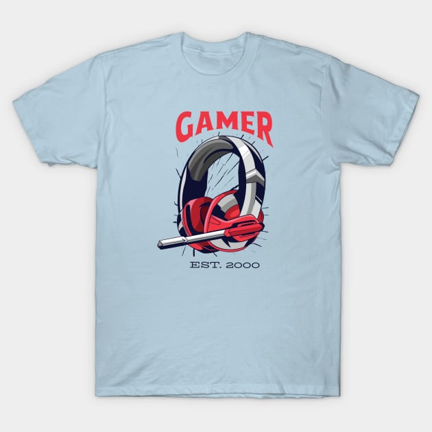 Gamer Headset T-Shirt by Safdesignx